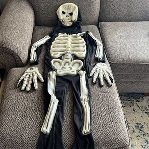 Youth glow in the dark skeleton costume